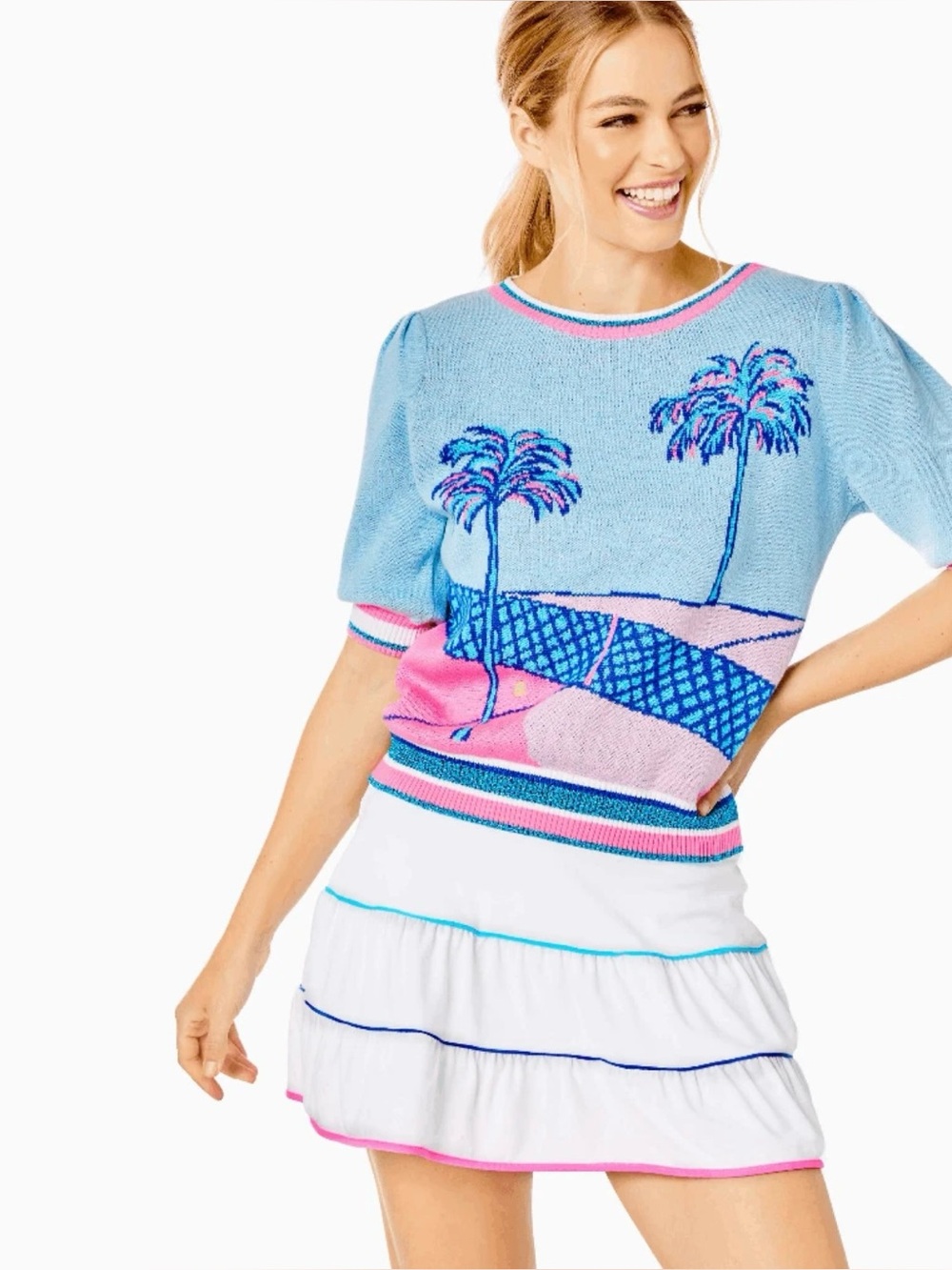NWT Lilly Pulitzer Vivie Puff Sleeve Sweater Sz Small